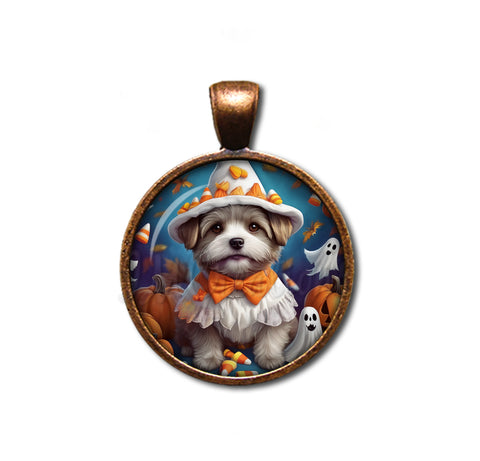 Halloween Cute Terrier Pup in Costume