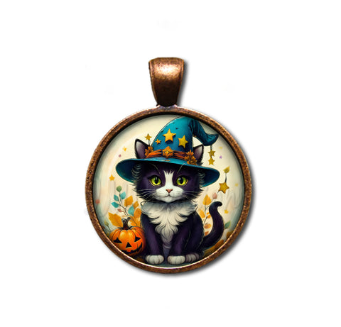Halloween Tuxedo Kitten in Costume