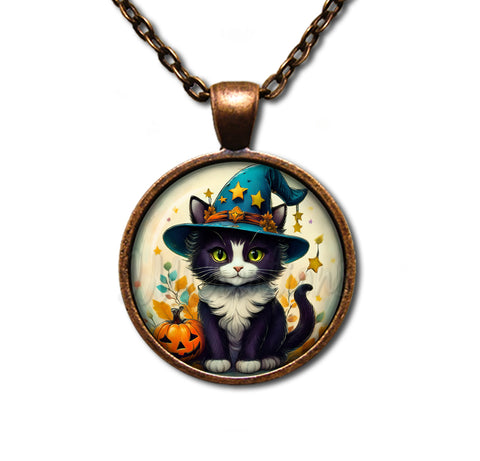 Halloween Tuxedo Kitten in Costume