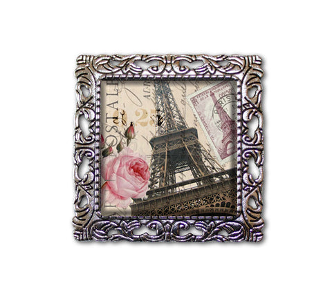 Eiffel Tower Collage Postage Stamp