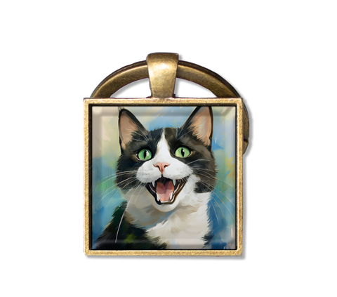 Laughing Tuxedo Cat [square]