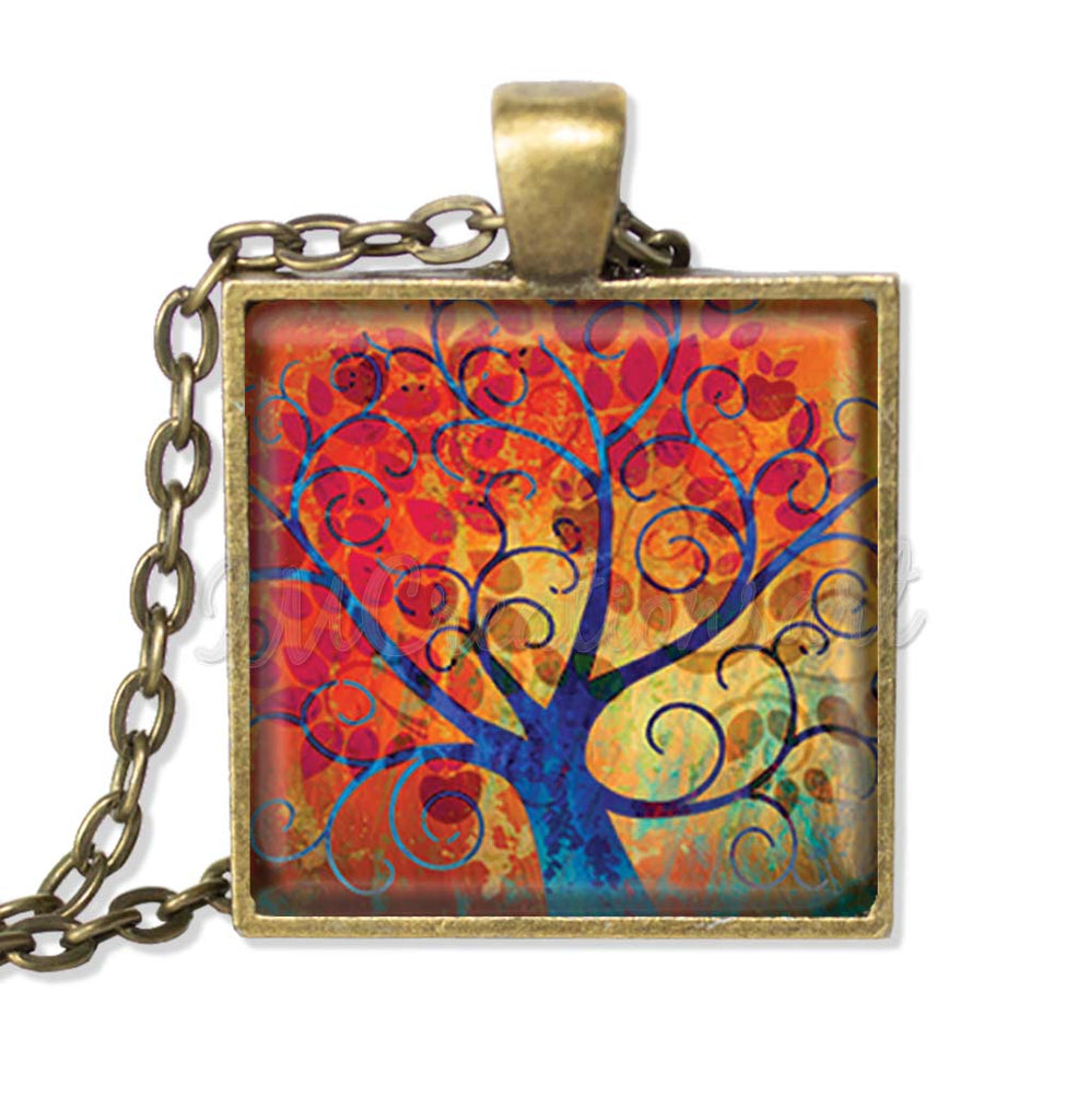 Whimsical Red Apple Tree Lovers