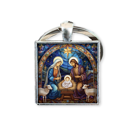 Faux Stained Glass Nativity Baby Jesus