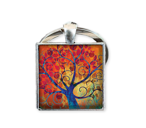 Whimsical Red Apple Tree Lovers