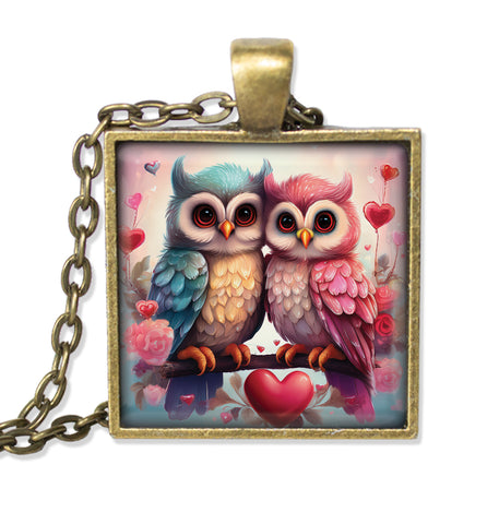 Beautiful Couple of Tree Owl Love