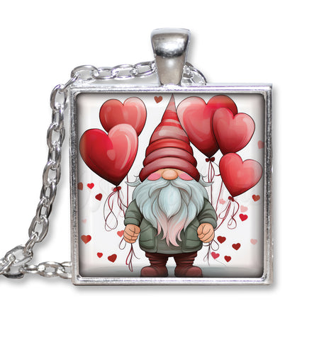 Gnome with Heart Balloons