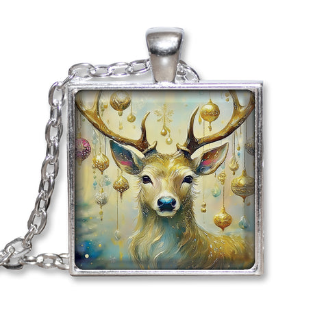 Golden Reindeer with Ornaments