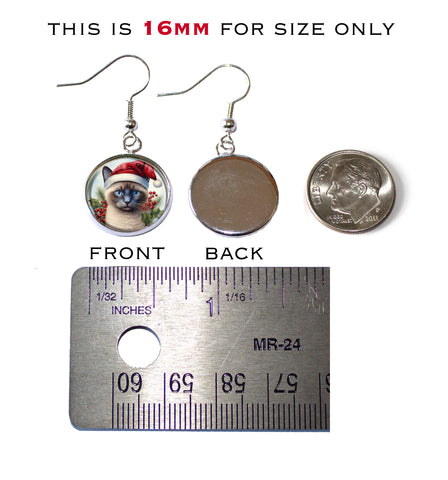 Siamese Cat with Santa Hat