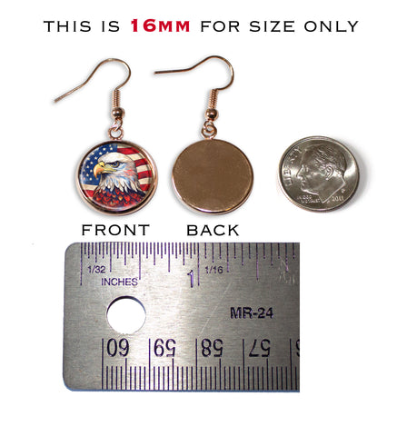 Patriotic Bald Eagle USA [earrings]
