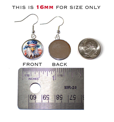Patriotic Bald Eagle American Flag Hat [earrings]