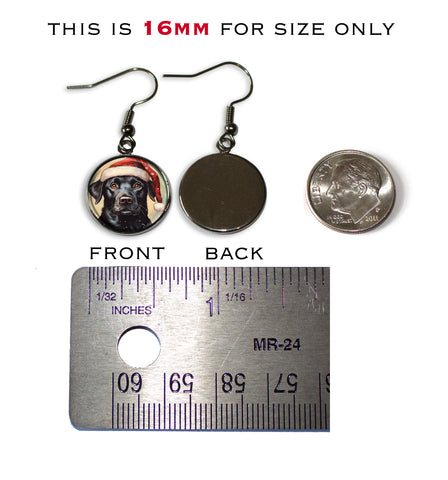 Black Lab with Santa Hat