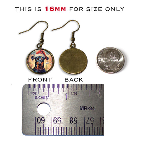 Doberman with Santa Hat