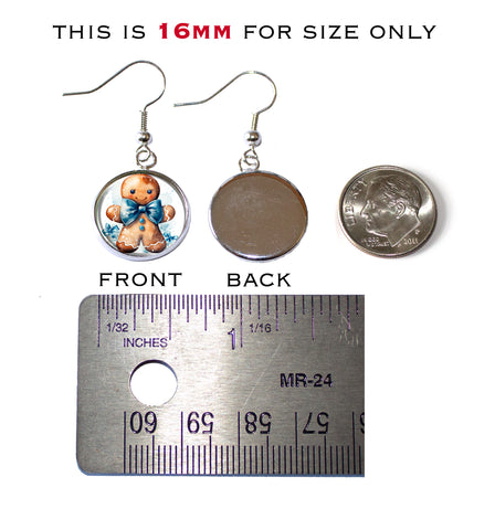 Gingerbread Man Blue Bow