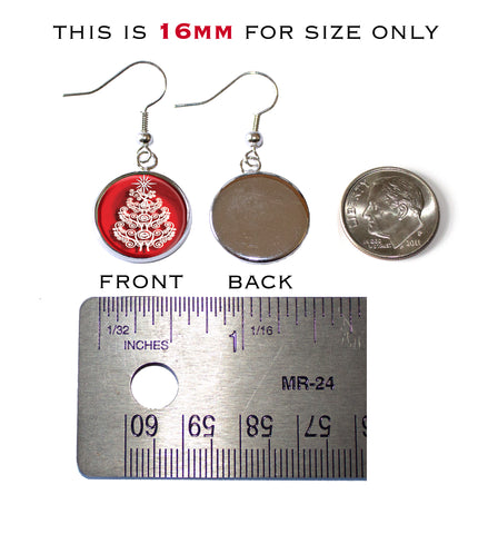 White Christmas Tree on Red