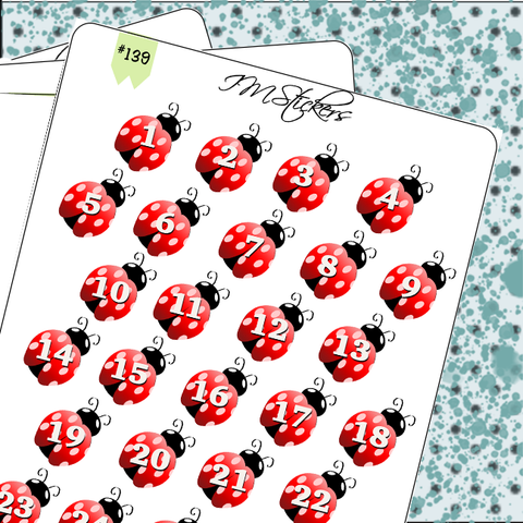 Date Covers Ladybugs