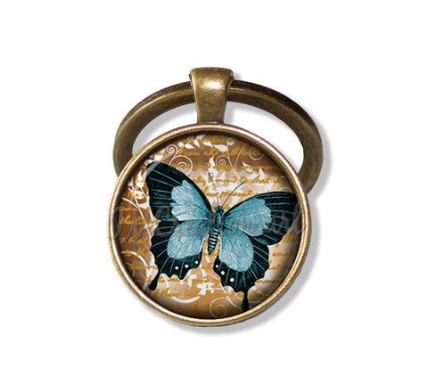 Butterfly Teal Brown