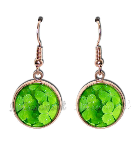 Green Shamrock Pattern [earrings]