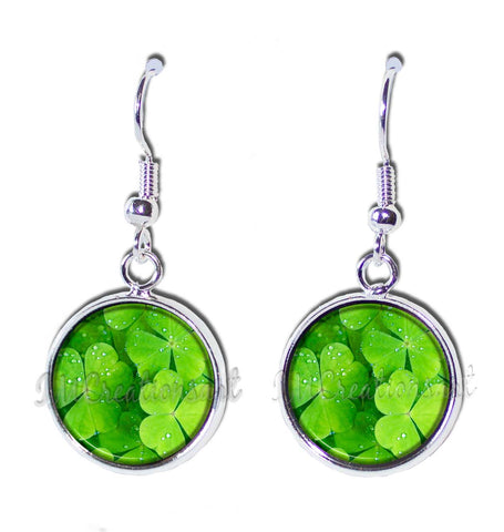 Green Shamrock Pattern [earrings]