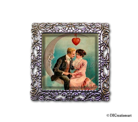Victorian Valentine Couple on Moon