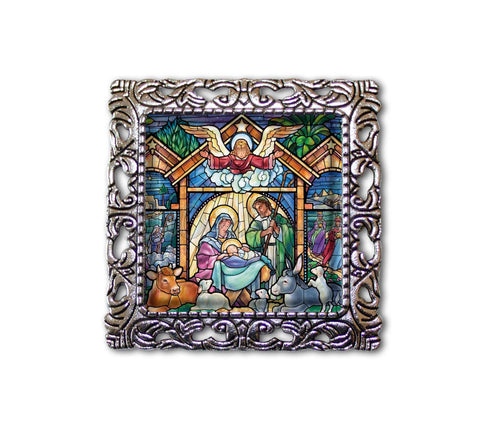 Faux Stained Glass Christmas Nativity
