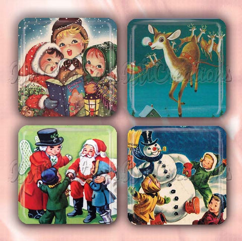Retro Christmas Book Covers