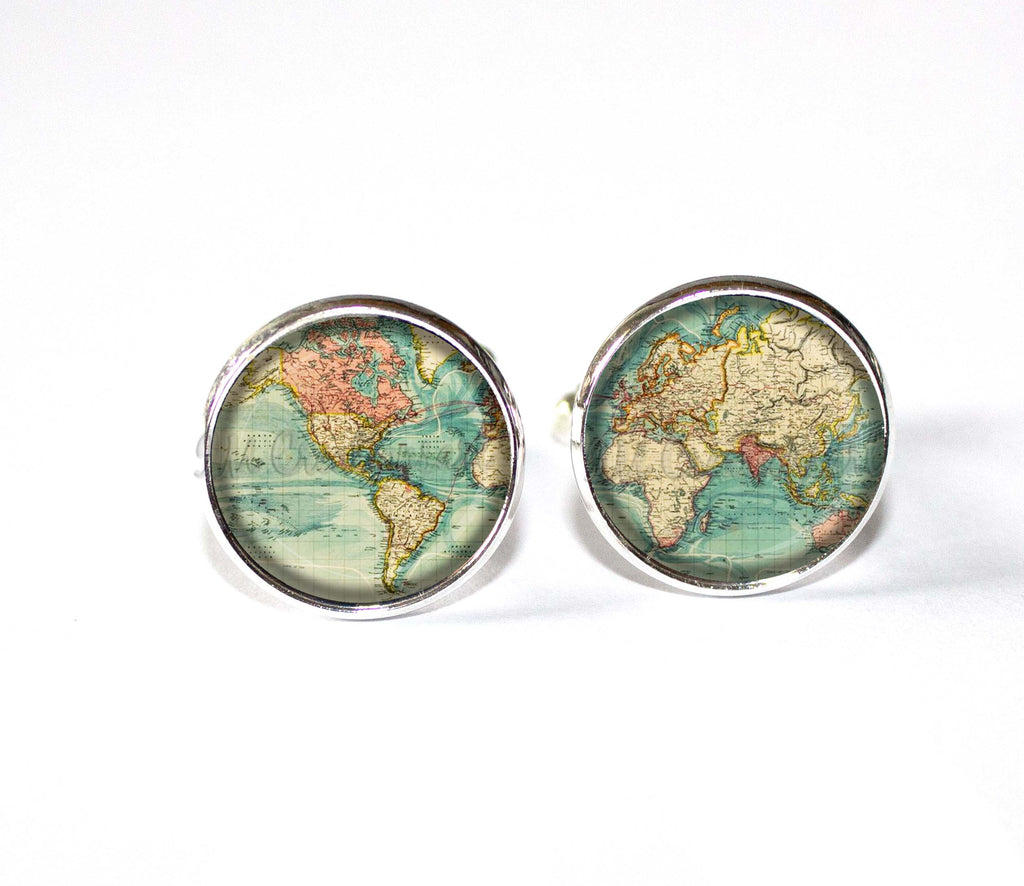 Vintage Americas and World Map