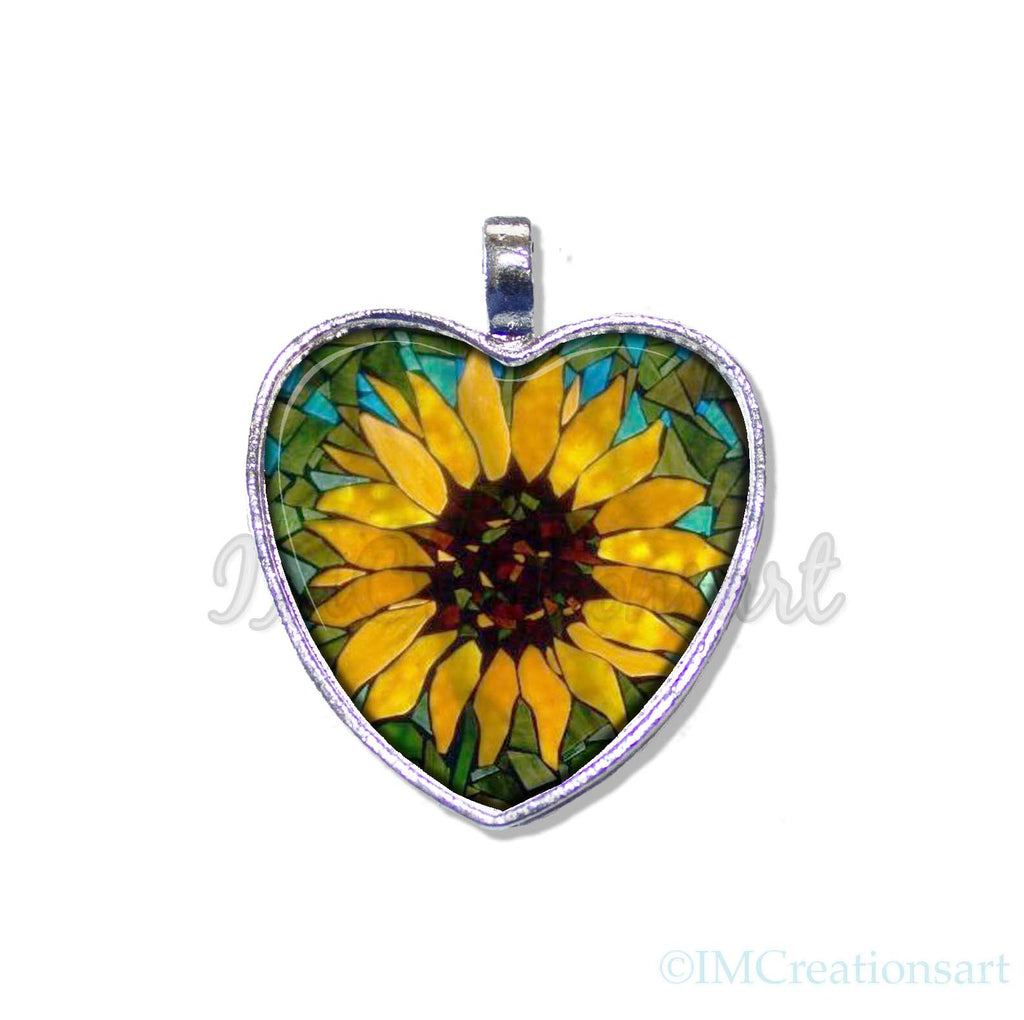 Faux Stained Glass Sunflower