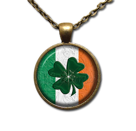 Irish Flag Four Leaf Clover