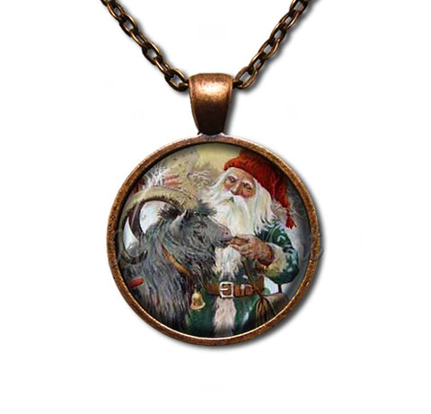 Nystrom's Vintage Santa and Goat