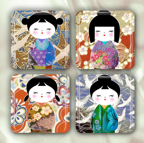 Washi Pattern Kokeshi Doll Collection