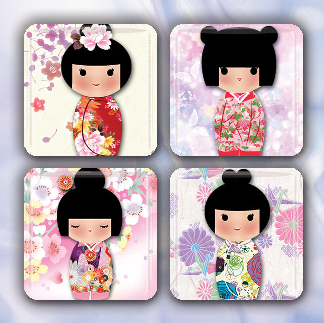 Kokeshi Dolls Pretty Cherry Blossoms