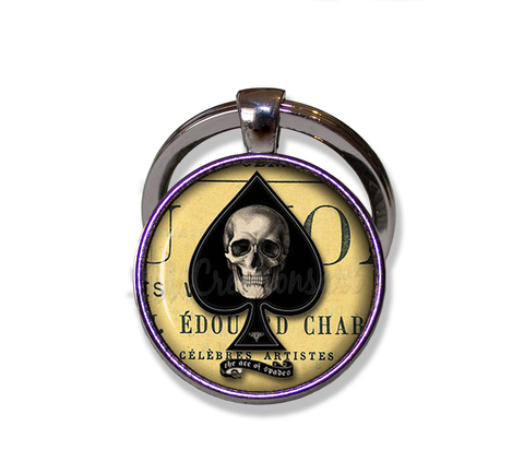 Gothic Skull Black Spade