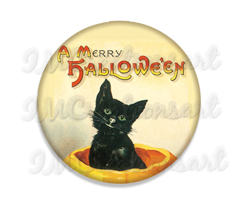 Merry Halloween Black Kitty