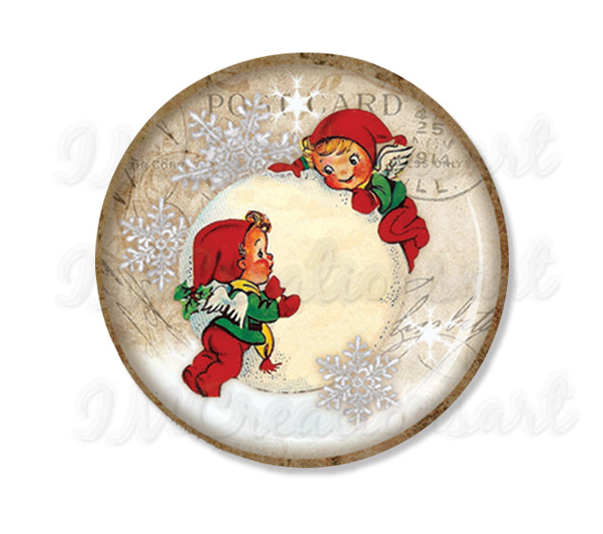 Elves Playing Snowball
