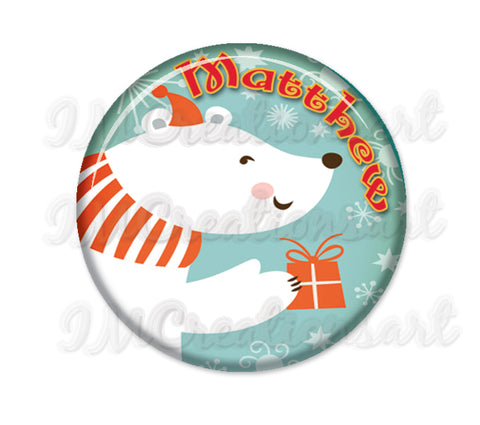 Personalized Name Christmas Holidays Polar Bear