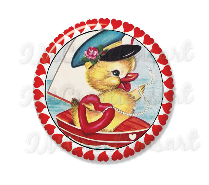Retro Valentine Duck Sailor