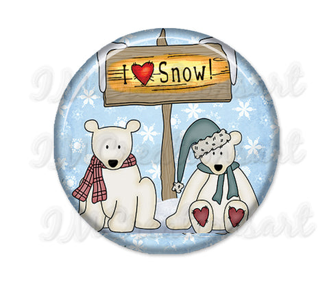 Christmas Holidays Polar Bear I Love Snow