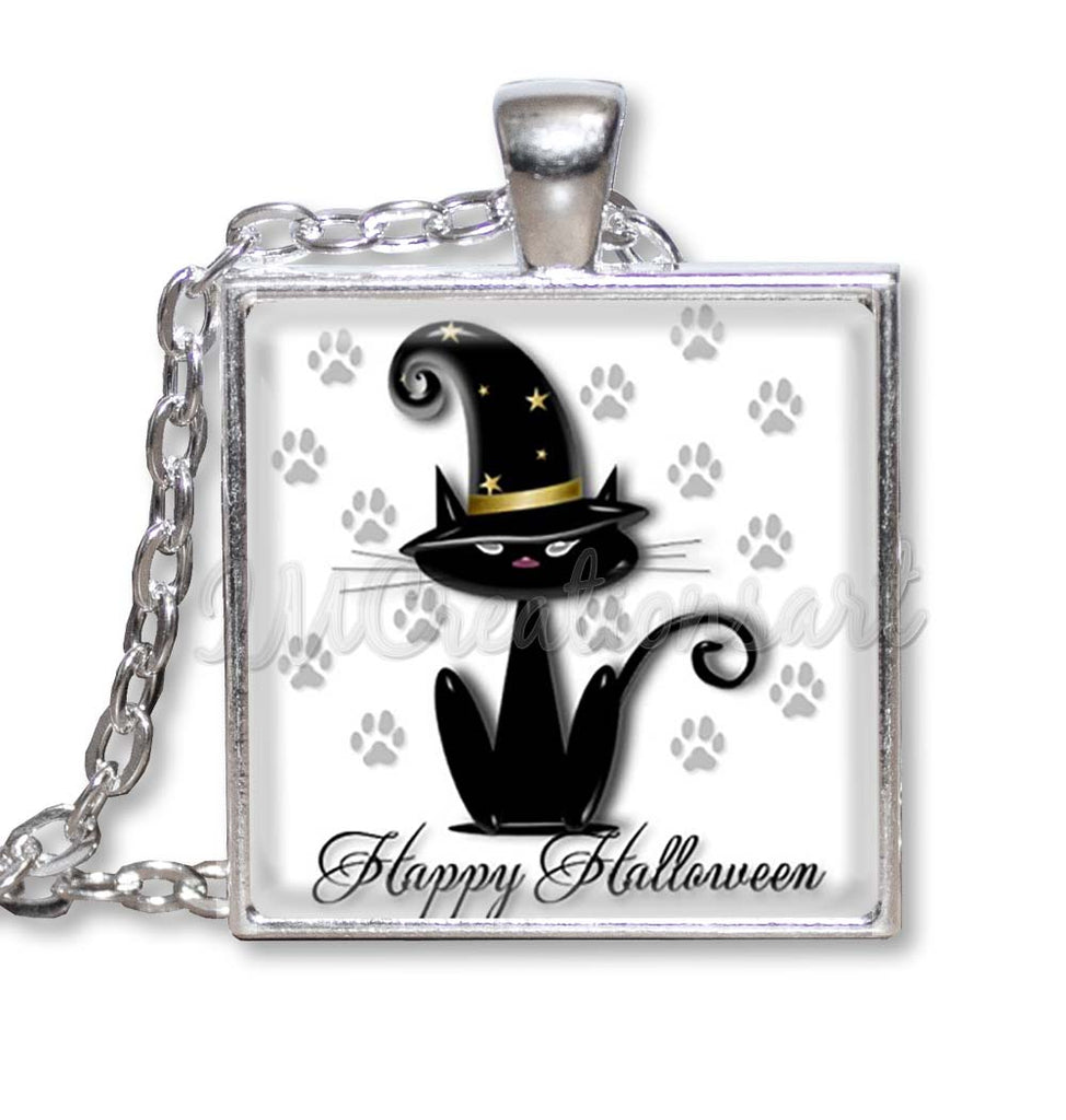 Happy Halloween Black Cat Wizard