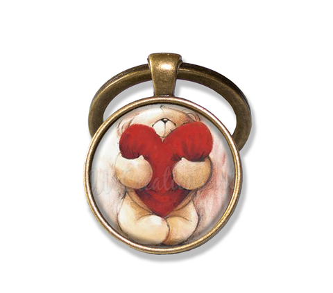 Teddy Bear Hug Red Heart Valentine